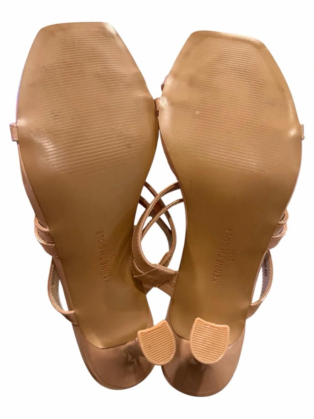 Kenneth Cole Blush Patent Strappy High Heel Sandals